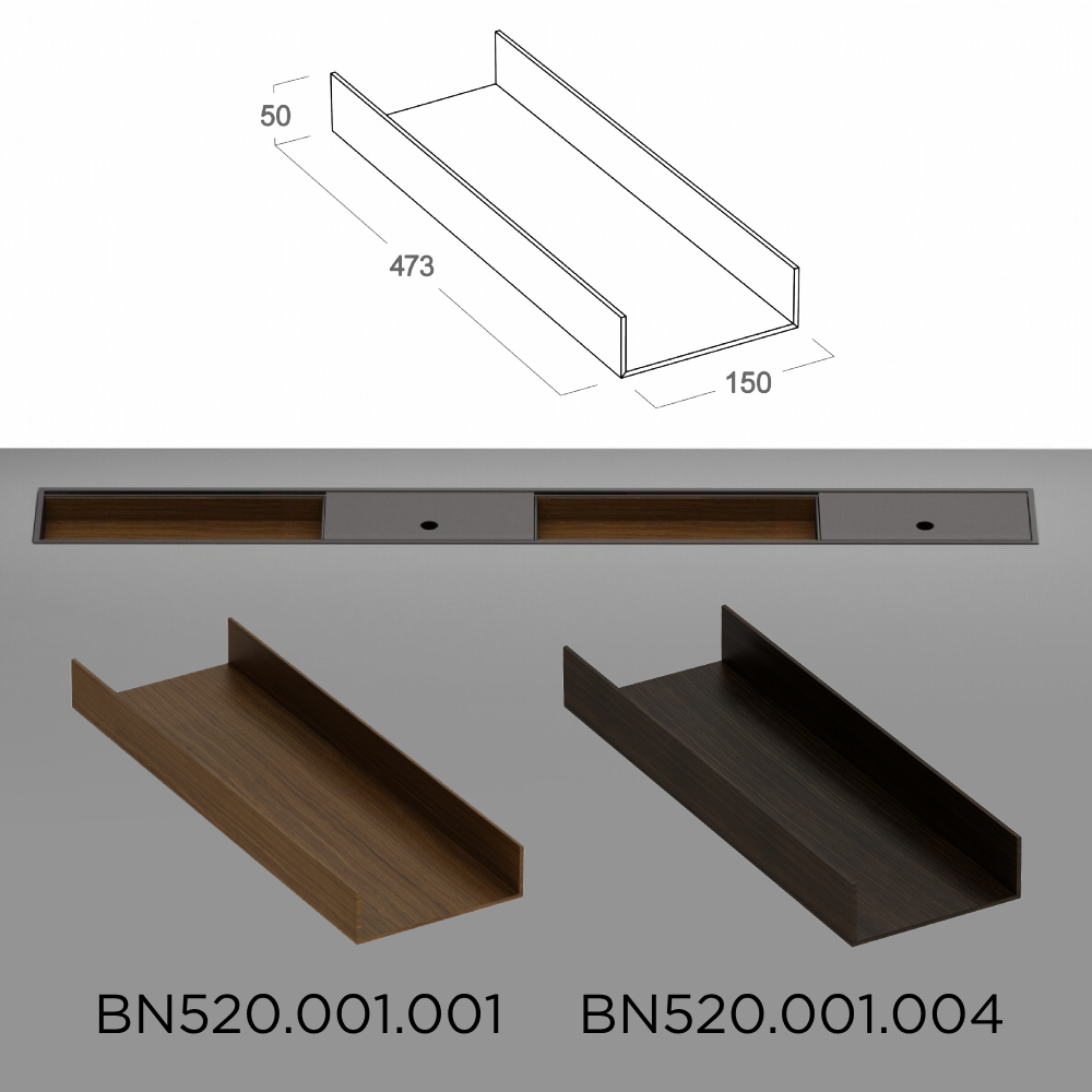Лоток 1800, з двома кришками, сіро-коричневий (алюміній) Лоток 1800, з двома кришками, сіро-коричневий (алюміній)