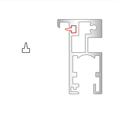 Ущільнювач для скла в профіль 2545, 3000мм Ущільнювач для скла в профіль 2545, 3000мм
