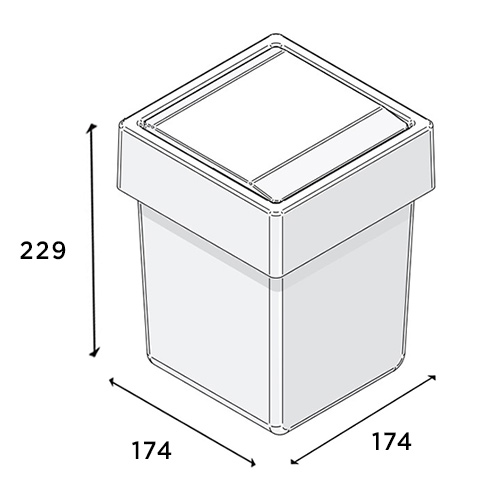 Відро 5л, з відкидною кришкою, сірий Oріон (пластик) Відро 5л, з відкидною кришкою, сірий Oріон (пластик)