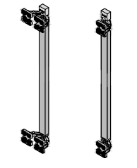 Вертикальний профіль синхронізатор L1200мм (комплект для 3х дверей), алюміній