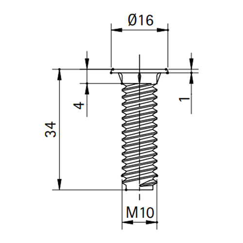 Гвинт до бази для ножки під холодильник