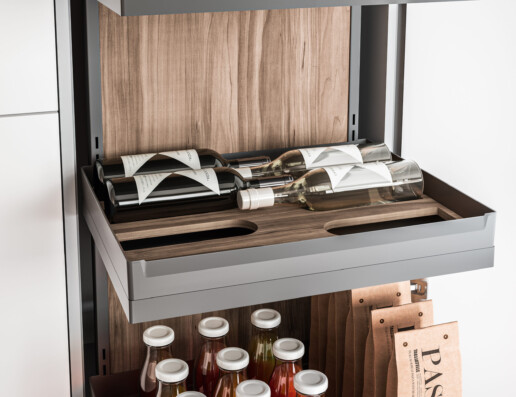 Вставка 450 Sous-Chef в ящик колони для пляшок, горіх, коричневий Вставка 450 Sous-Chef в ящик колони для пляшок, горіх, коричневий