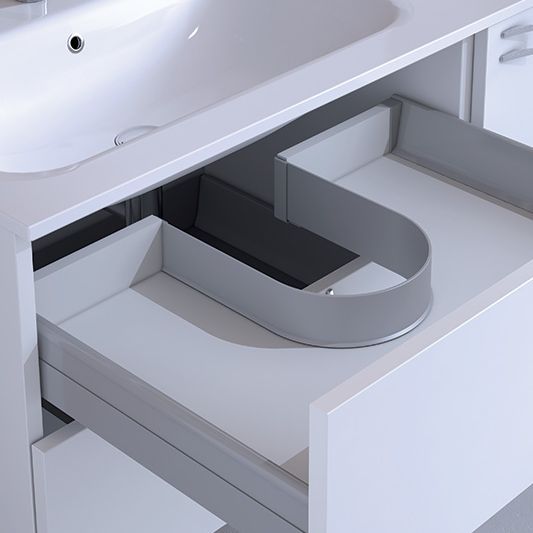 Вставка Syphon flex l=680мм, h=60мм під сифон, у днище ящика 18мм, сірий