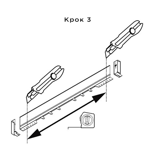 Вставка Syphon flex l=680мм, h=60мм під сифон, у днище ящика 18мм, сірий