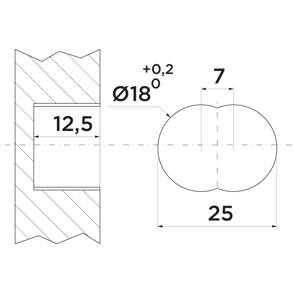 Втулка для стяжки Vertigo h=12.5мм, нейлон Втулка для стяжки Vertigo h=12.5мм, нейлон