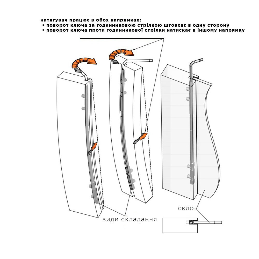Вирівнювач  для дверей серії 501, L=2585мм Вирівнювач  для дверей серії 501, L=2585мм