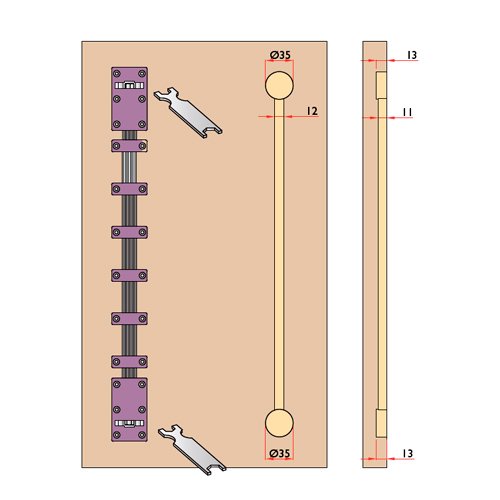 Вирівнювач Laterale L = 1850мм  Вирівнювач Laterale L = 1850мм