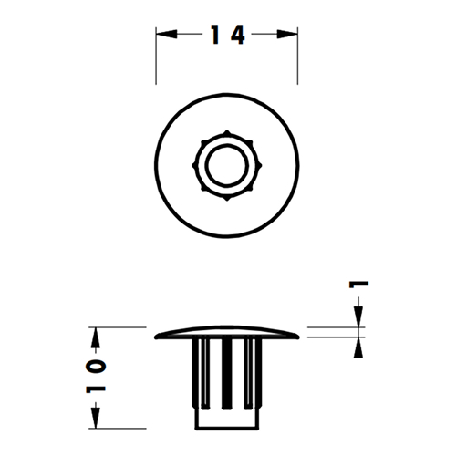 Заглушка для опори 308, коричневий