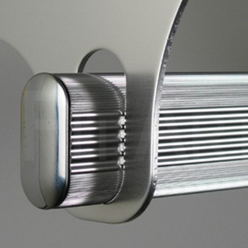 Заглушка для овальной трубы 36х18, серебро - никель сатин (сталь)