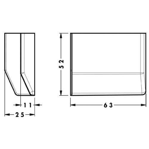 Заглушка для підвіса 801, біла, ліва  Заглушка для підвіса 801, біла, ліва
