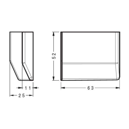 Заглушка для підвіса 801, графіт, права  Заглушка для підвіса 801, графіт, права