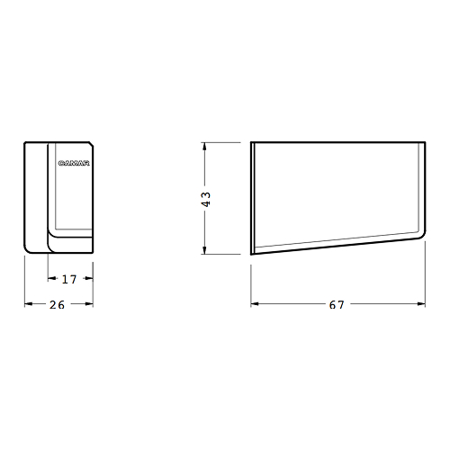 Заглушка для підвіса 806, ваніль, ліва 