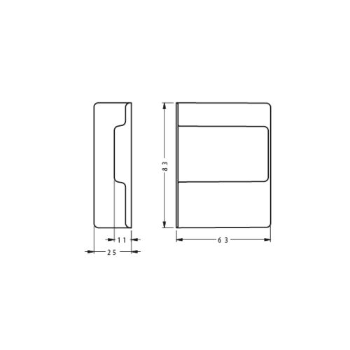 Заглушка для підвіса 807, чорний, права  Заглушка для підвіса 807, чорний, права