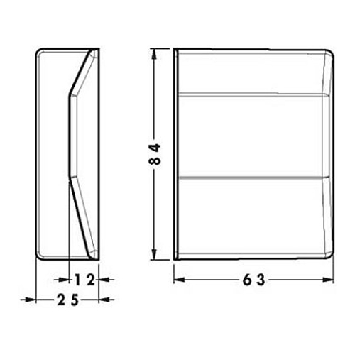 Заглушка для підвіса 807, графіт, права 