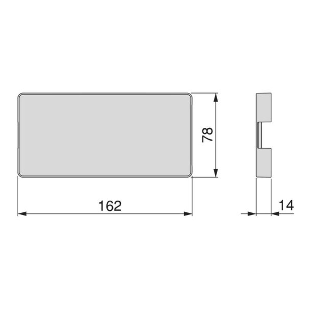 Заглушка для врізного механізму SLIMWINCH, шовково-сірий Заглушка для врізного механізму SLIMWINCH, шовково-сірий