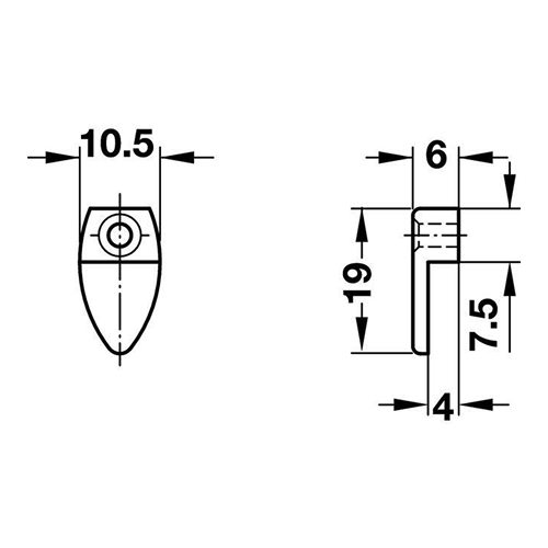 Тримач для дзеркала (пластик)