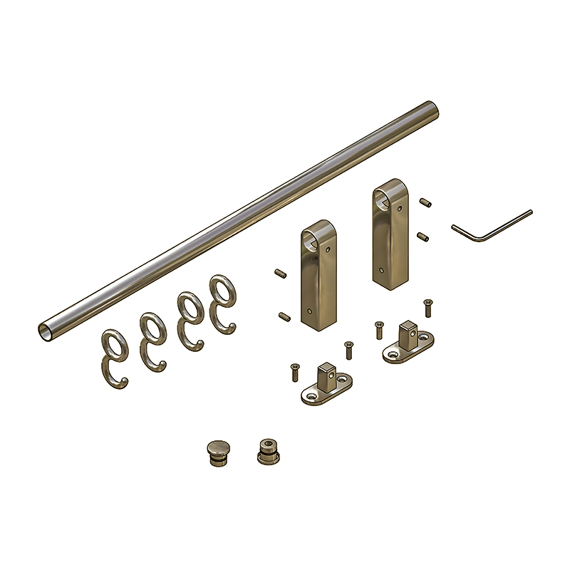 Релінг "Модерн"  1200мм з 9-обр. крючками, мідь Релінг "Модерн"  1200мм з 9-обр. крючками, мідь