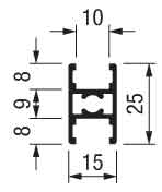 Профиль- перемычка "H" RС-Base, 1,2,3,4,5м