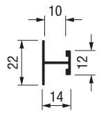 Профіль-перемичка "H" PRH10-V 1,2,3 і 4м, алюміній 
