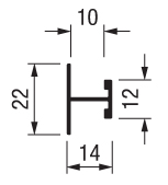 Профіль-перемичка "H" PRH10-V 1,2,3 і 4м, алюміній  Профіль-перемичка "H" PRH10-V 1,2,3 і 4м, алюміній