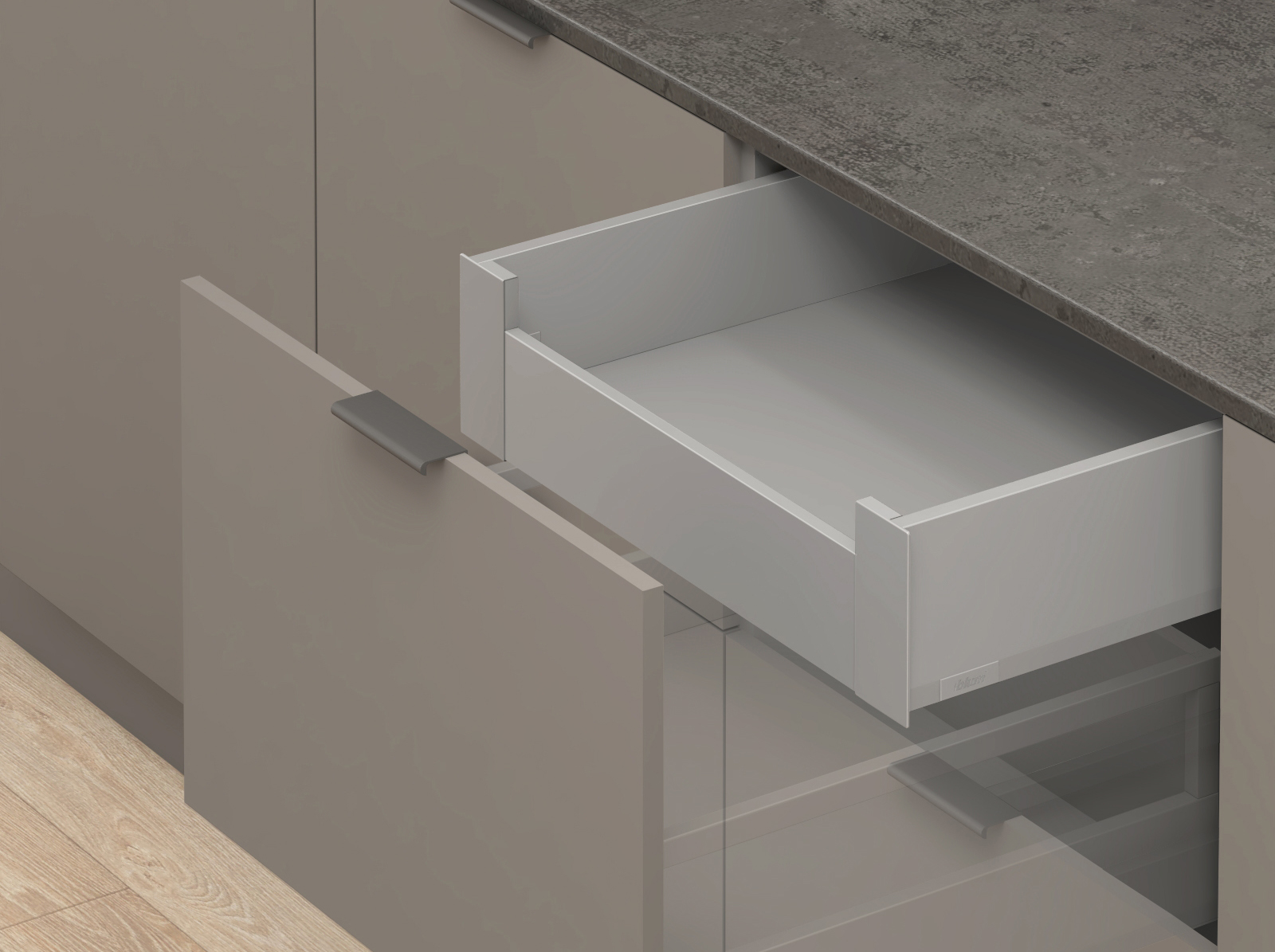 MERIVOBOX, 600 мм, 40 кг, K, BLUMOTION, IG-M (індіум сірий) MERIVOBOX, 600 мм, 40 кг, K, BLUMOTION, IG-M (індіум сірий)