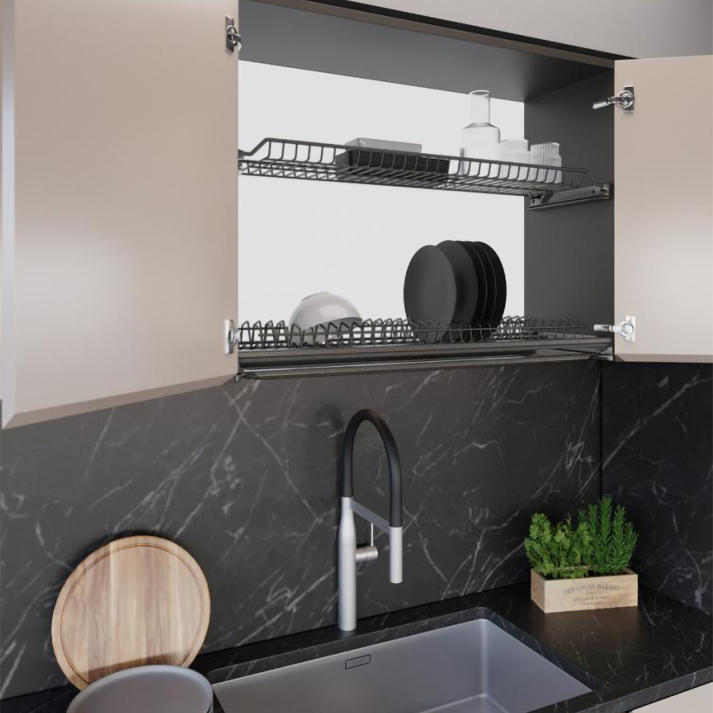 К-т сушарок 900мм, Gold, 2-х рівнева, ардезія на тримачах К-т сушарок 900мм, Gold, 2-х рівнева, ардезія на тримачах