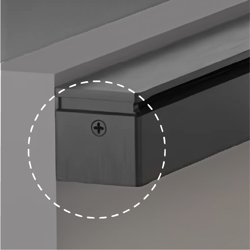 Заглушка торцева для профіля Freedom 03, ліва+права, чорний матовий Заглушка торцева для профіля Freedom 03, ліва+права, чорний матовий