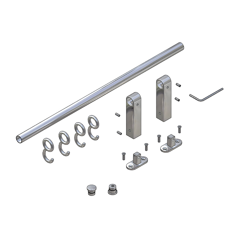 Релінг "Модерн"  1200мм з 9-обр. крючками, нікель Релінг "Модерн"  1200мм з 9-обр. крючками, нікель