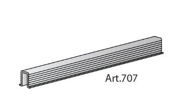 Профіль нижній врізний для гіда (арт.45), алюміній, 6м