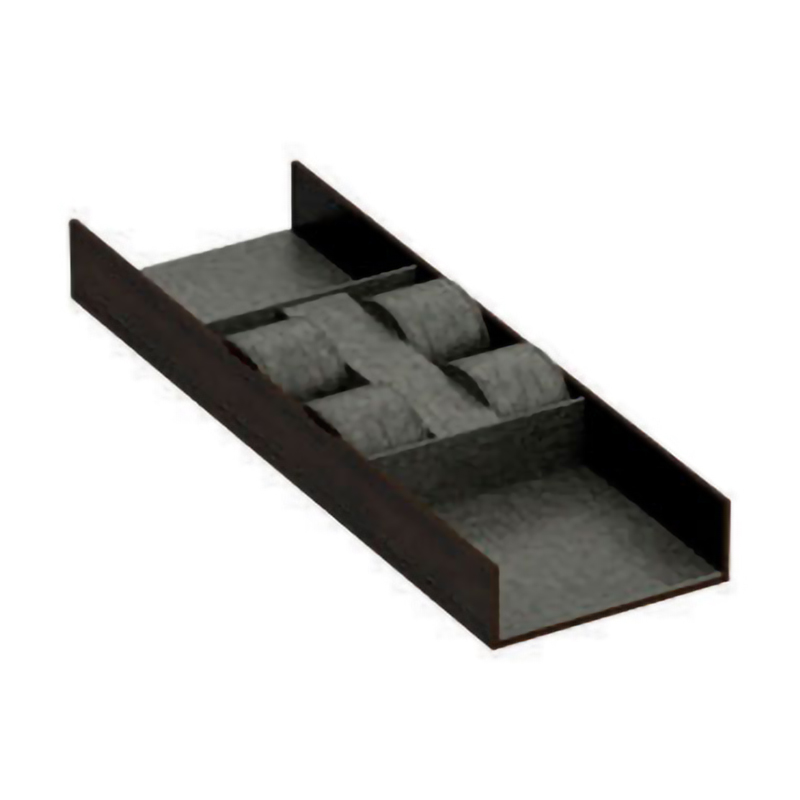 Органайзер для годинників 150х472х50мм, Дуб Spessart + Екошкіра Графіт Strio Органайзер для годинників 150х472х50мм, Дуб Spessart + Екошкіра Графіт Strio