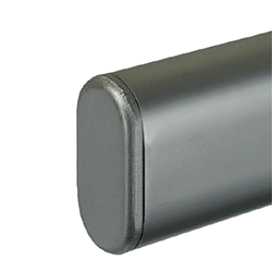 Заглушка для овальной трубы 36х18, серебро - никель сатин (сталь)