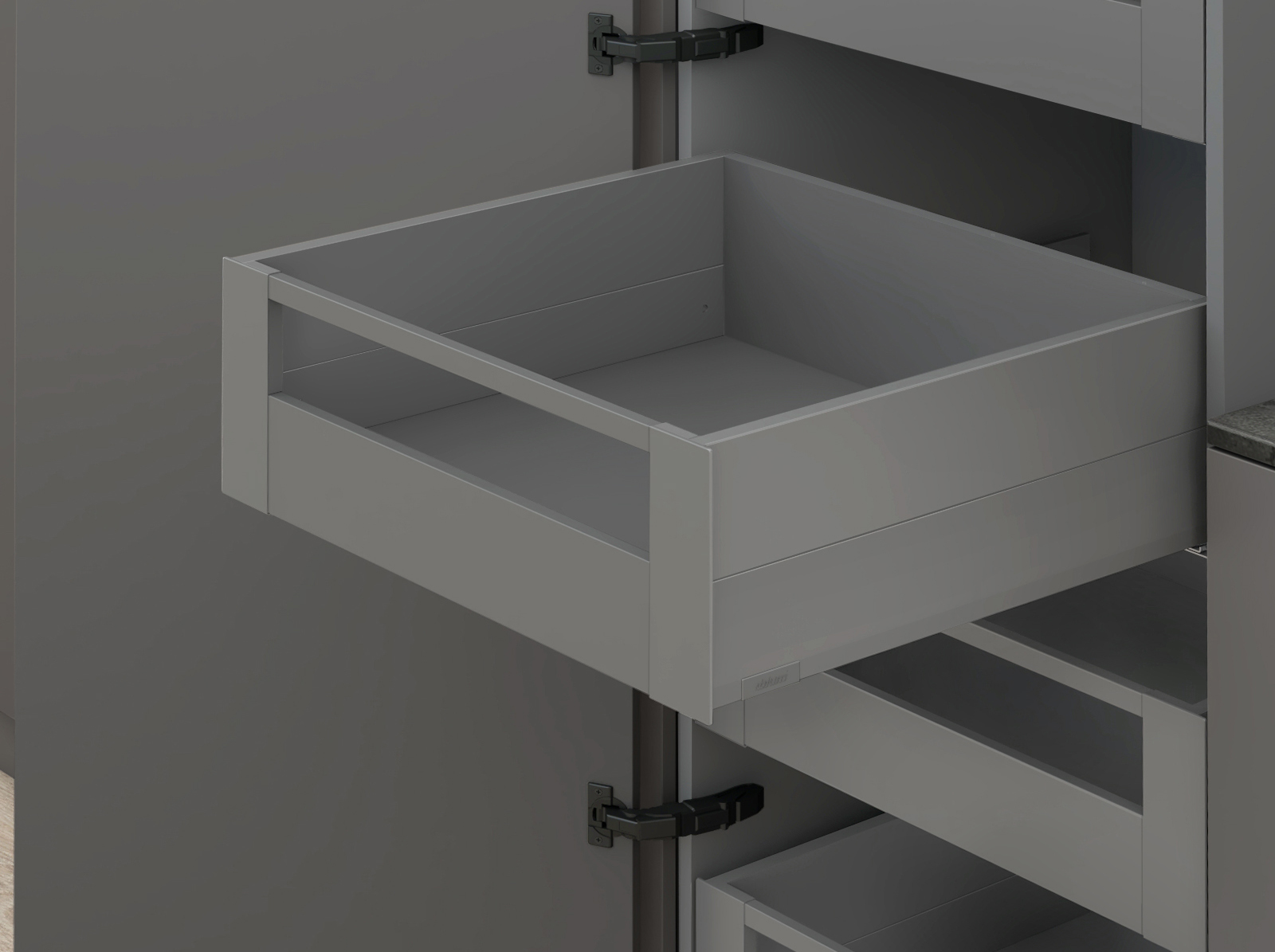 MERIVOBOX, 300 мм, 40 кг, E, з BOXCAP, BLUMOTION, OG-M (оріон сірий) MERIVOBOX, 300 мм, 40 кг, E, з BOXCAP, BLUMOTION, OG-M (оріон сірий)