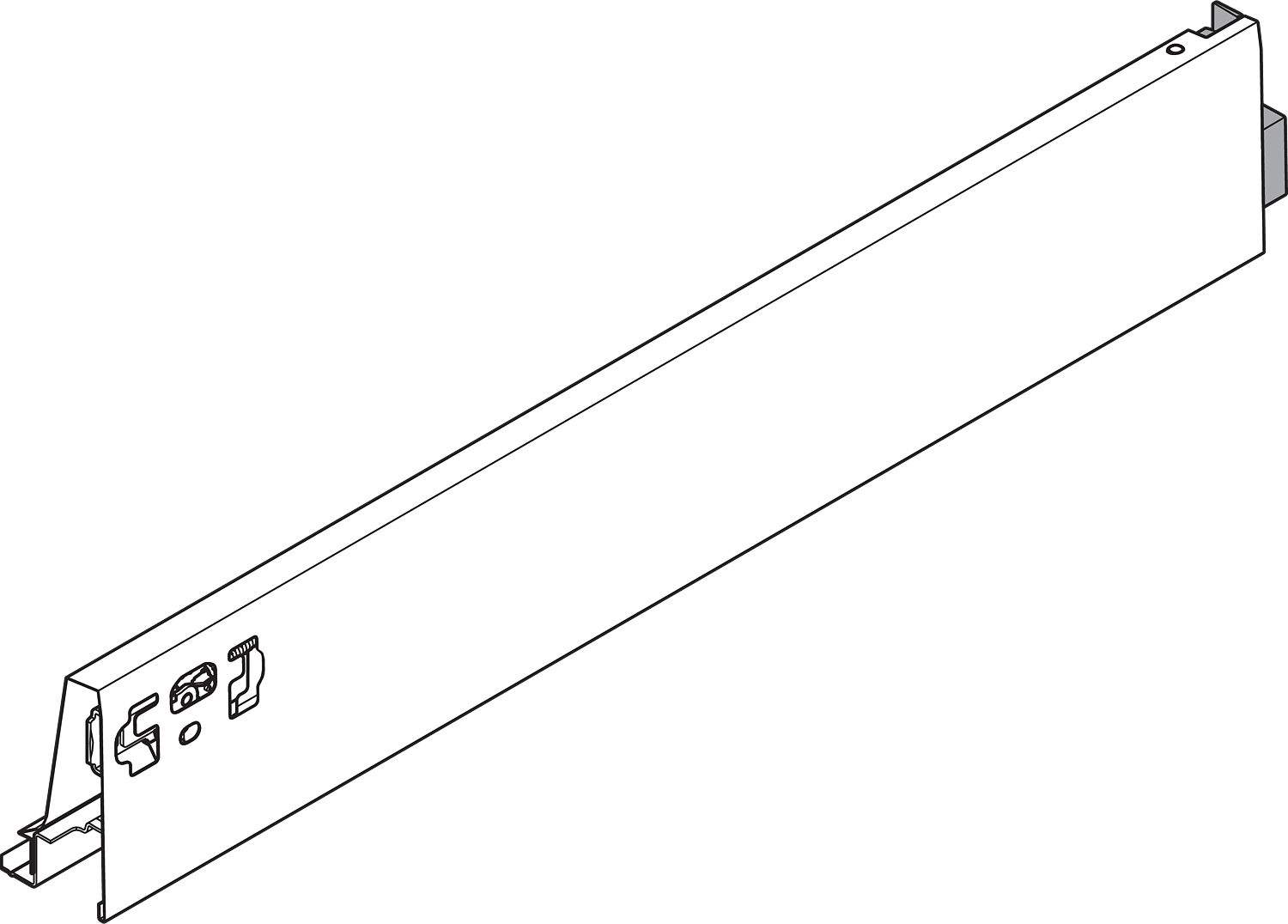 Боковина TANDEMBOX Antaro M (83,6 мм), L=500мм, правая, светло-серый