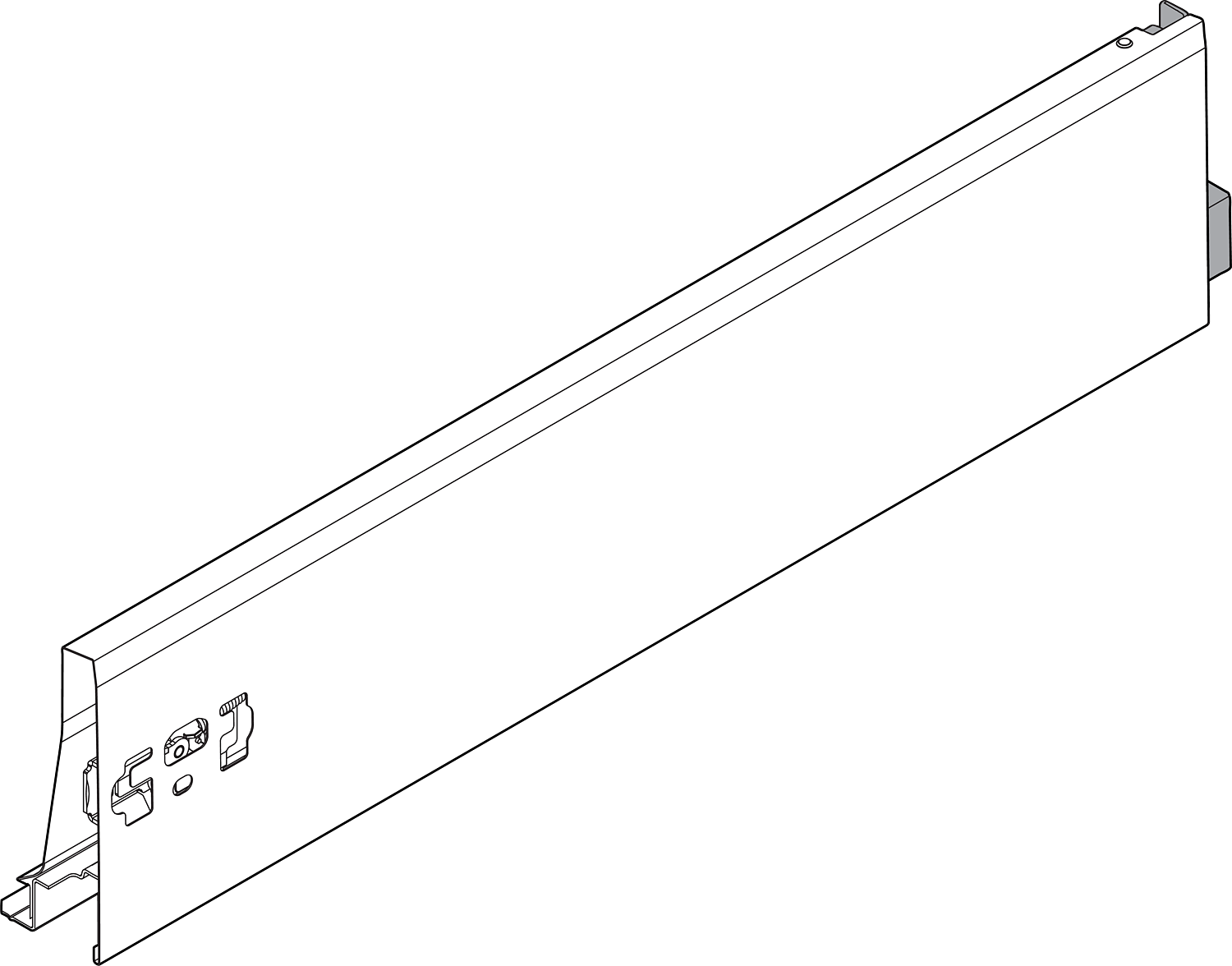 Боковина TANDEMBOX Antaro K (115,6 мм)  L=450мм, правая, светло-серый