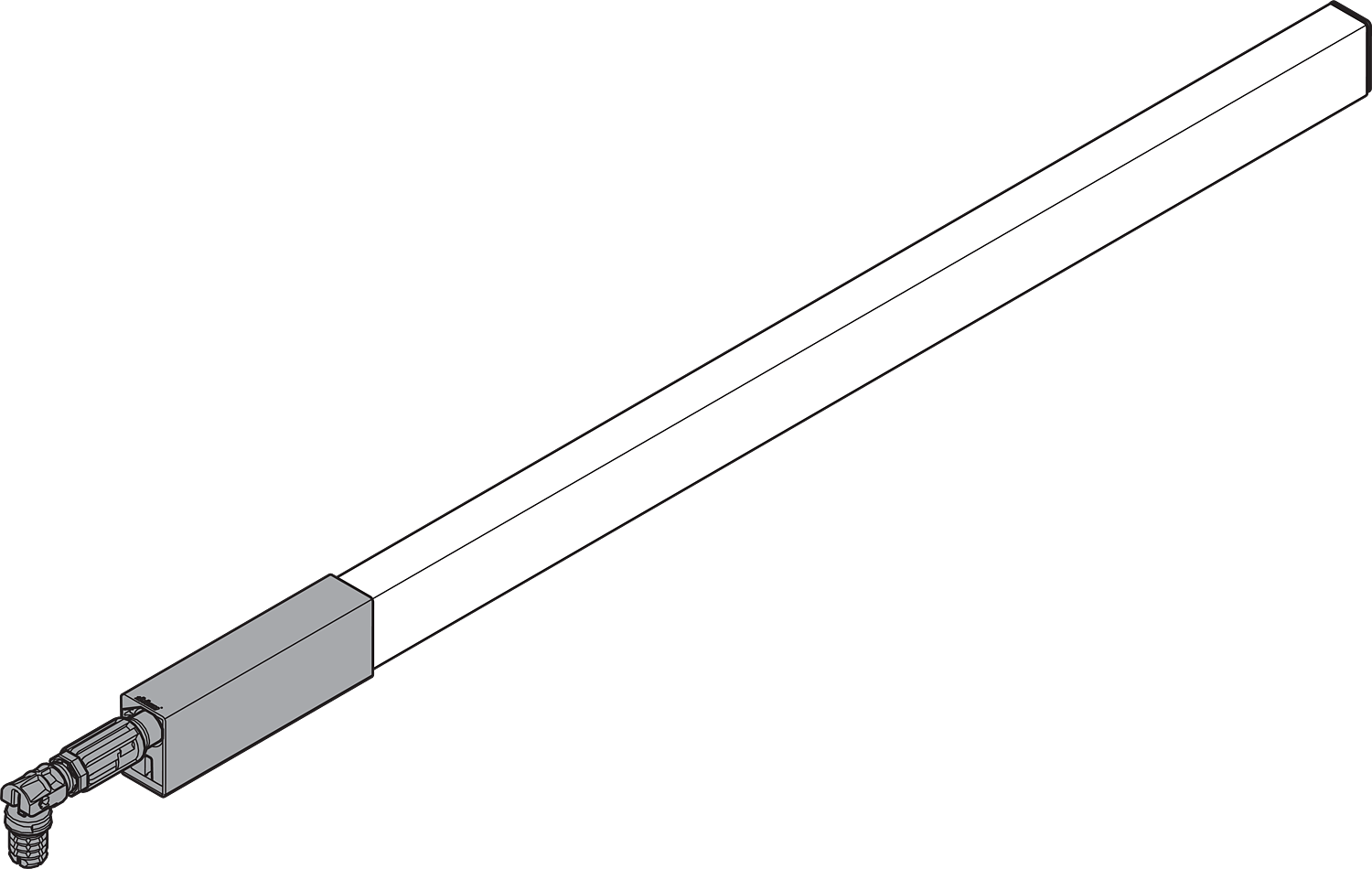 Релинг ANTARO 450мм, верхний, прав., светло-серый