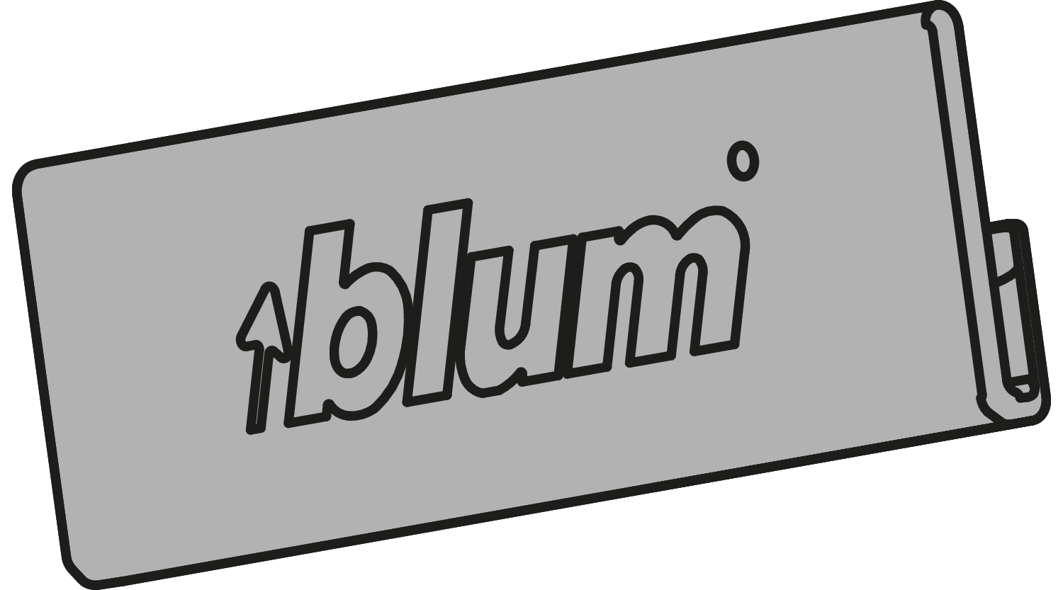 Заглушка AVENTOS HK-S, симетрична, нержавійка, з лого Blum