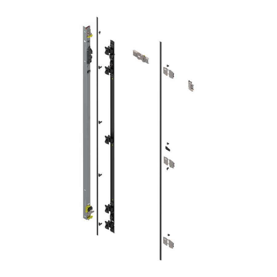 Подвійні двері, опора для шарнірів (Комплект), для висота ніші 2407–2556 мм, ліво Подвійні двері, опора для шарнірів (Комплект), для висота ніші 2407–2556 мм, ліво