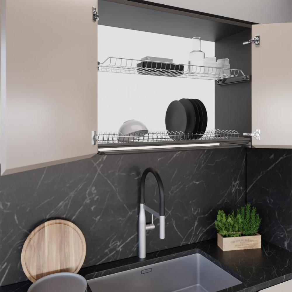 К-т сушарок  450мм, Gold 2-х рівнева, хром з рамою К-т сушарок  450мм, Gold 2-х рівнева, хром з рамою