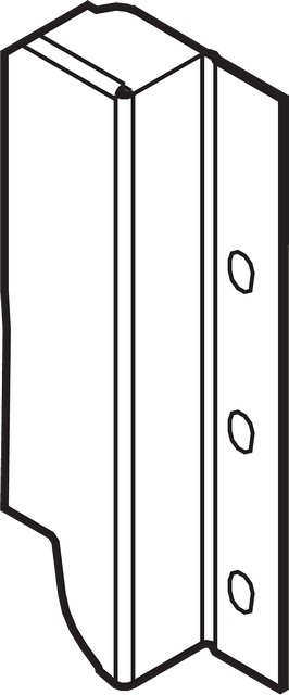 Крепление задней стенки TANDEMBOX M+1рейлинг, левое, серый