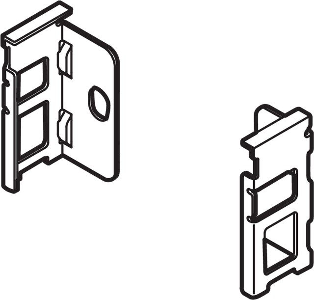 Тримач задньої стінки LEGRABOX з ДСП, N(78), лівий+правий, білий шовк Тримач задньої стінки LEGRABOX з ДСП, N(78), лівий+правий, білий шовк