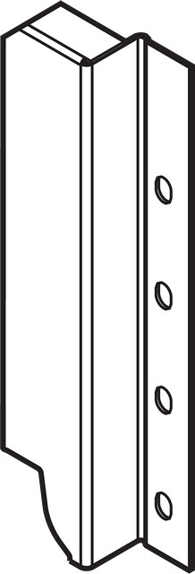Крепление задней стенки TANDEMBOX М+1рейлинг, левое, серый