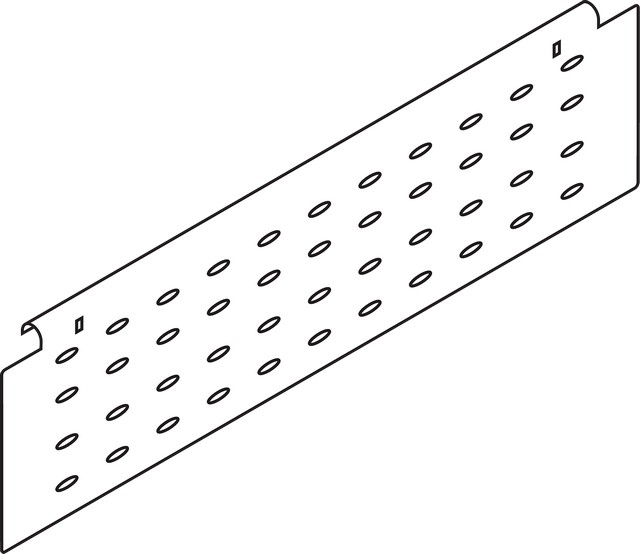 Боков.стенка перфор. H=128мм, L=400мм, серый 