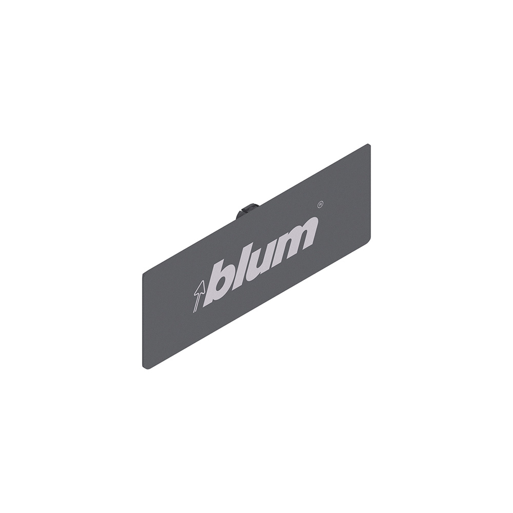 Заглушка к TANDEMBOX, лого BLUM (пластик), серый 