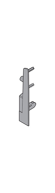 Крепление передней панели, D, правое, серый (пластик)  