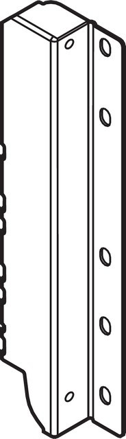 Крепление задней стенки TANDEMBOX двойной рейлинг Boxside, левое, белый