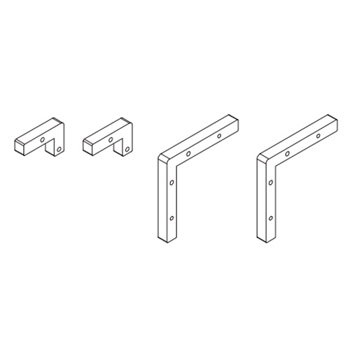 Комплект соединительных элементов для двери GLIX (2М+2Б уголка)
