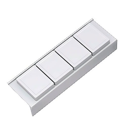 Органайзер для ванної кімнати (4 бокса), D=450мм, білий (пласт.) Органайзер для ванної кімнати (4 бокса), D=450мм, білий (пласт.)