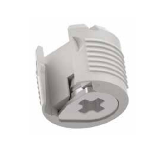 Елемент стяжки з ексц. для 16мм, пластик, свердл .d=18мм Елемент стяжки з ексц. для 16мм, пластик, свердл .d=18мм