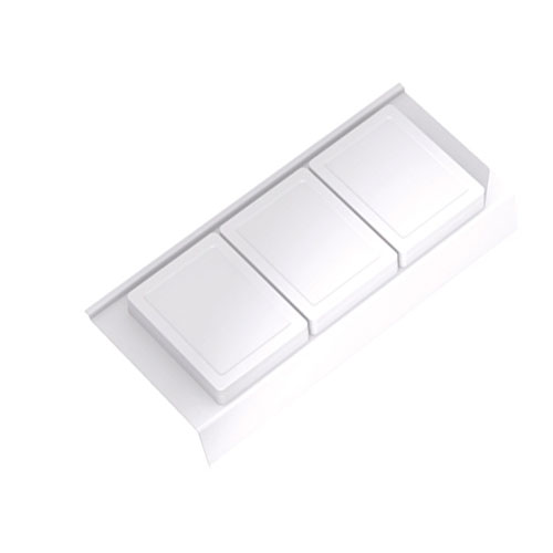 Органайзер для ванной комнаты (3 бокса), D=400мм, белый (пласт.)