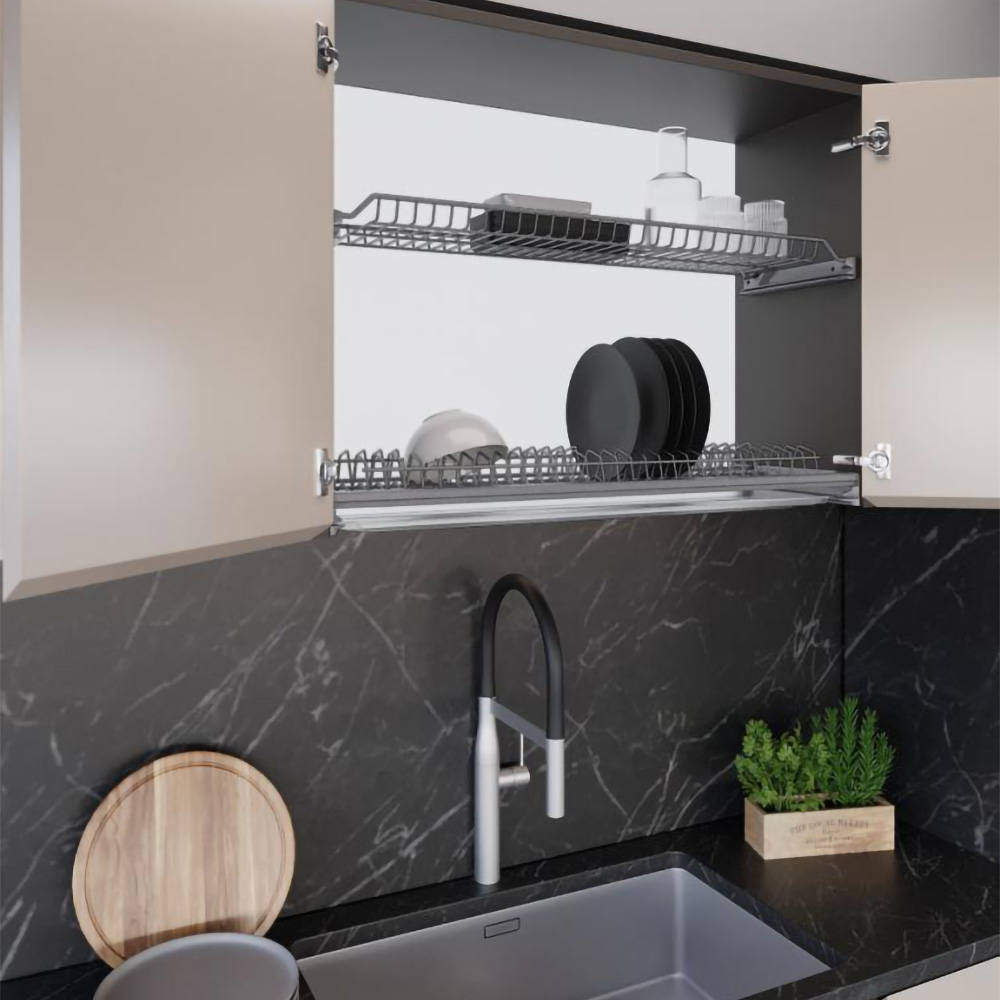 К-т сушарок 450мм, Gold 2-х рівнева, сіра з рамою К-т сушарок 450мм, Gold 2-х рівнева, сіра з рамою